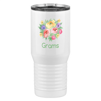 Thumbnail for Personalized Flowers Tall Travel Tumbler (20 oz) - Grams - Left View