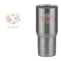 Thumbnail for Personalized Flowers Tall Travel Tumbler (20 oz) - Grams - Design View