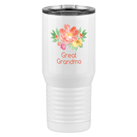 Thumbnail for Personalized Flowers Tall Travel Tumbler (20 oz) - Great Grandma - Right View