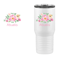 Thumbnail for Personalized Flowers Tall Travel Tumbler (20 oz) - Abuela - Design View