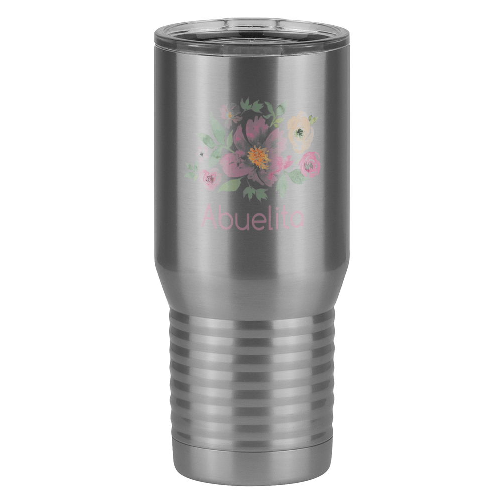 Personalized Flowers Tall Travel Tumbler (20 oz) - Abuelita - Right View