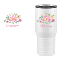 Thumbnail for Personalized Flowers Tall Travel Tumbler (20 oz) - Mamaw - Design View