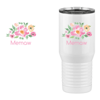 Thumbnail for Personalized Flowers Tall Travel Tumbler (20 oz) - Memaw - Design View