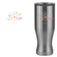Thumbnail for Personalized Flowers Pilsner Tumbler (20 oz) - Lola - Design View