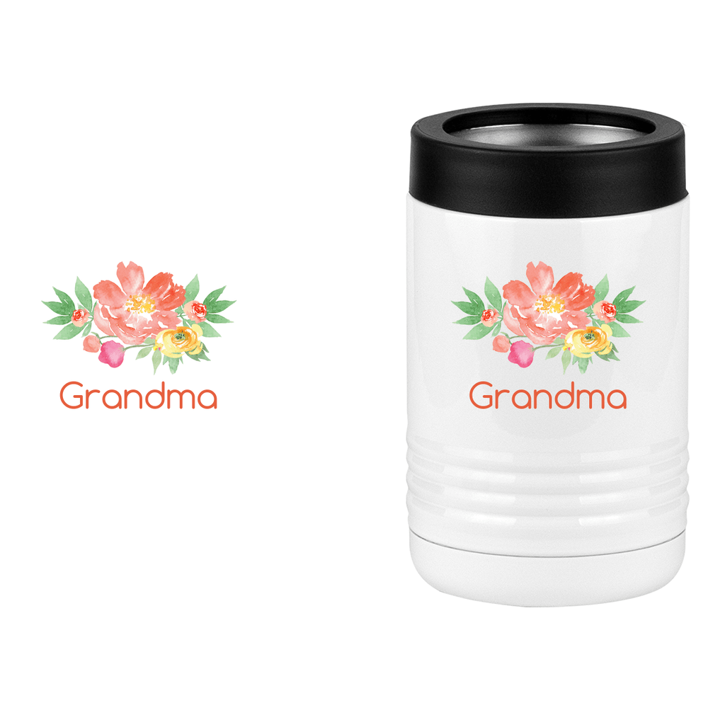 Personalized Flowers Beverage Holder - Grandma - Design View