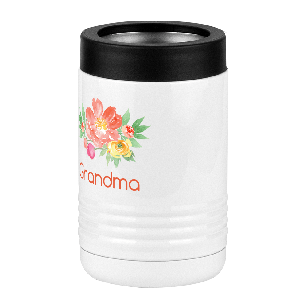 Personalized Flowers Beverage Holder - Grandma - Front Left View