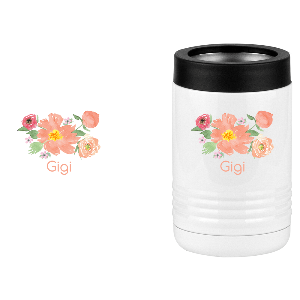 Personalized Flowers Beverage Holder - Gigi - Design View
