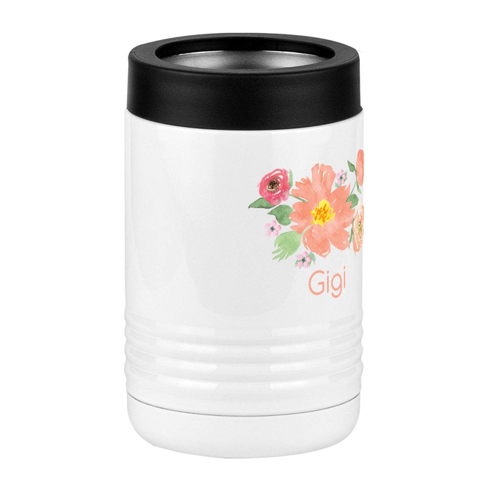 Personalized Flowers Beverage Holder - Gigi - Front Right View
