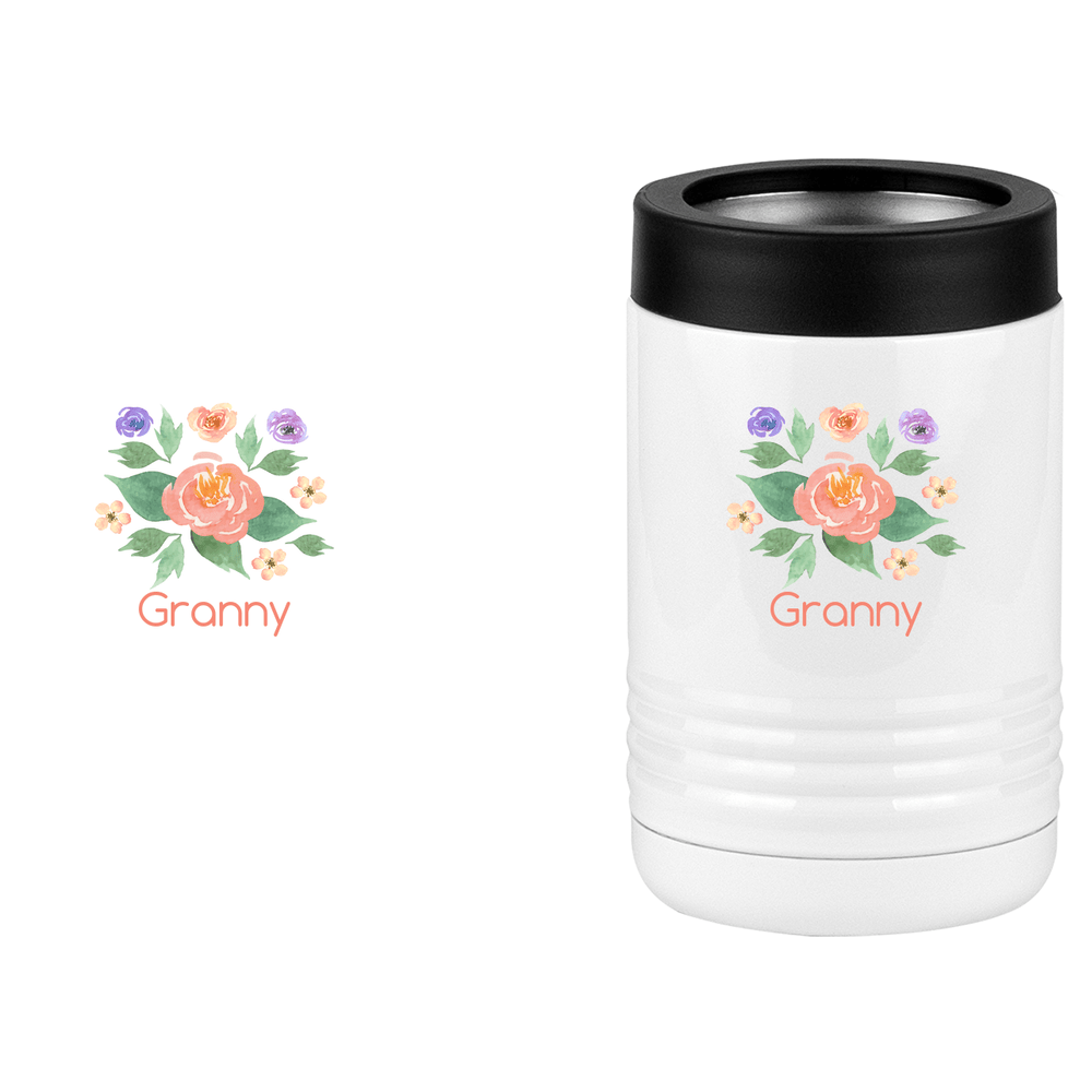 Personalized Flowers Beverage Holder - Granny - Design View