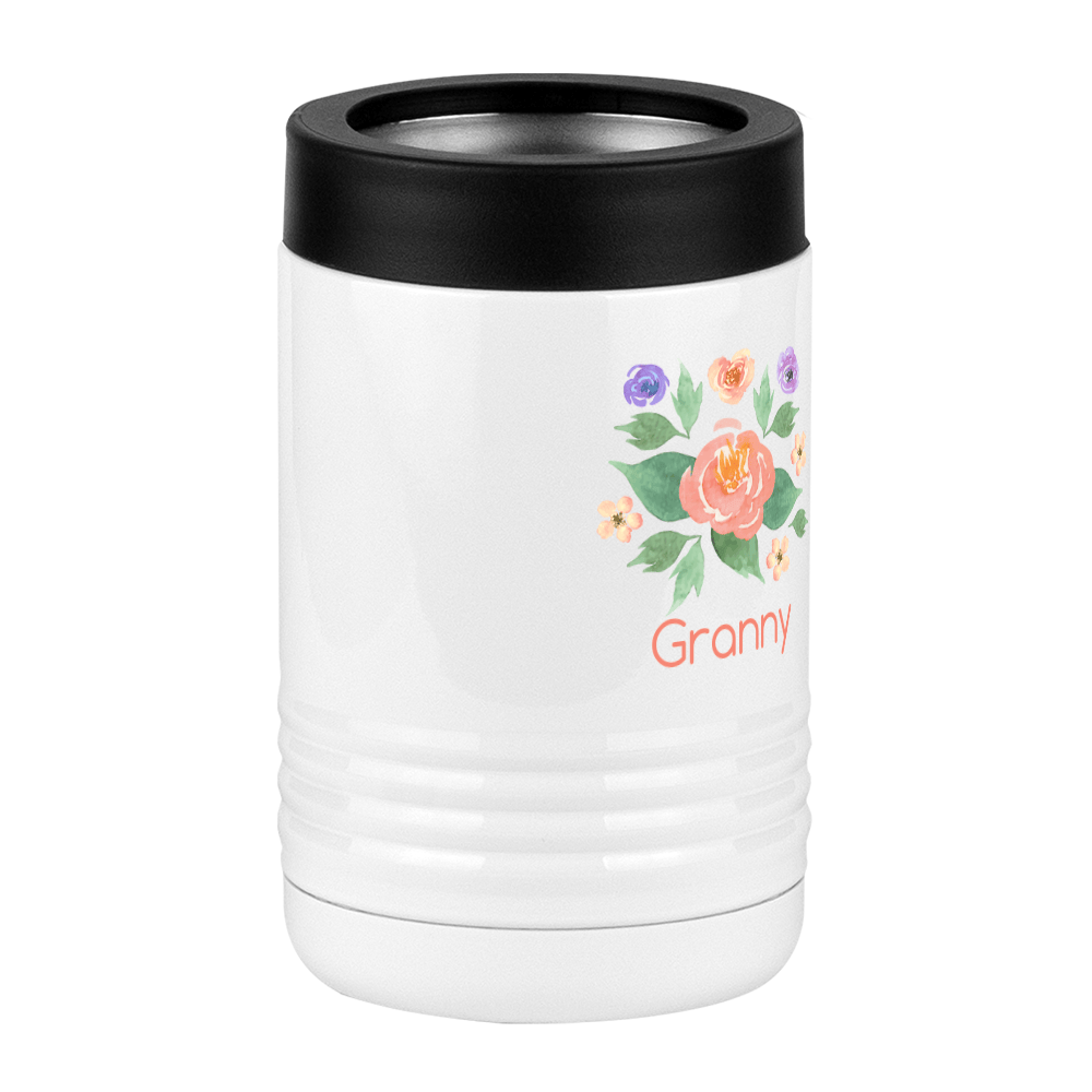 Personalized Flowers Beverage Holder - Granny - Front Right View