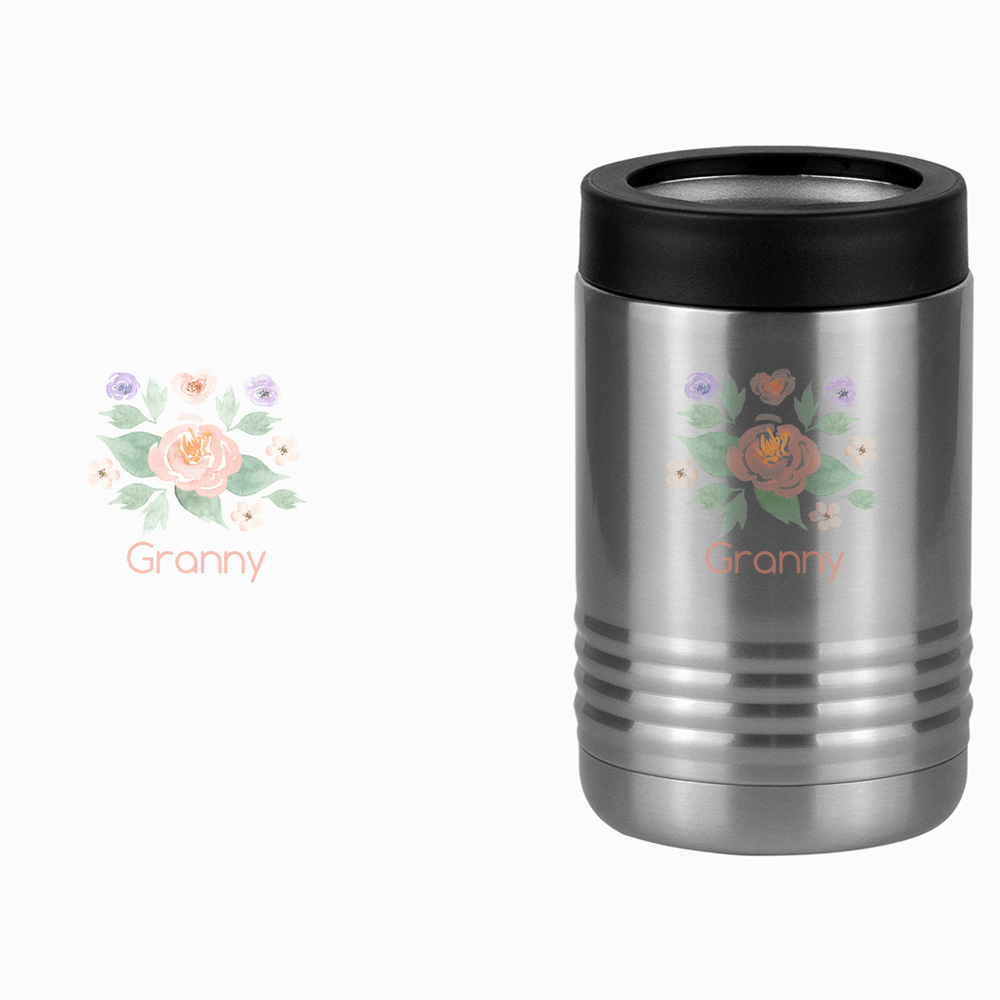 Personalized Flowers Beverage Holder - Granny - Design View