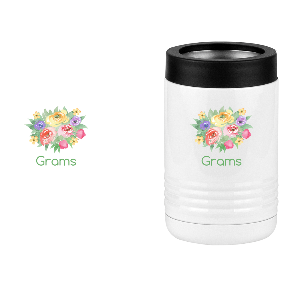 Personalized Flowers Beverage Holder - Grams - Design View