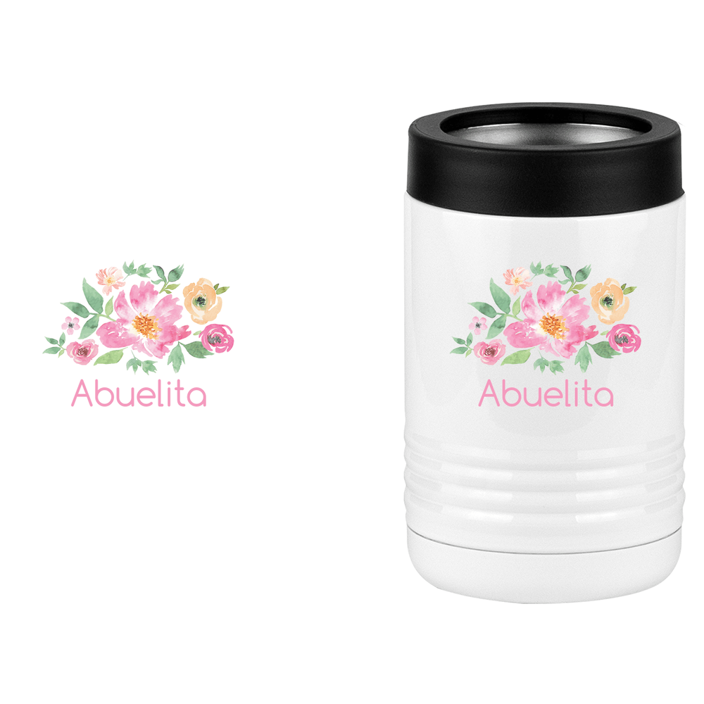 Personalized Flowers Beverage Holder - Abuelita - Design View