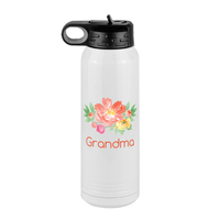 Thumbnail for Personalized Flowers Water Bottle (30 oz) - Grandma - Front View