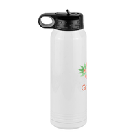 Thumbnail for Personalized Flowers Water Bottle (30 oz) - Grandma - Left View