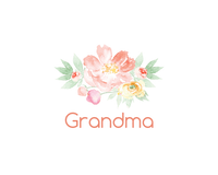 Thumbnail for Personalized Flowers Water Bottle (30 oz) - Grandma - Graphic View