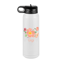 Thumbnail for Personalized Flowers Water Bottle (30 oz) - Gigi - Front View