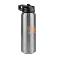 Thumbnail for Personalized Flowers Water Bottle (30 oz) - Gigi - Front Left View
