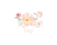 Thumbnail for Personalized Flowers Water Bottle (30 oz) - Gigi - Graphic View