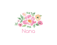 Thumbnail for Personalized Flowers Water Bottle (30 oz) - Nana - Graphic View