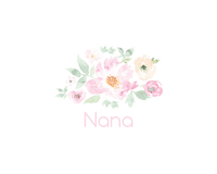 Thumbnail for Personalized Flowers Water Bottle (30 oz) - Nana - Graphic View