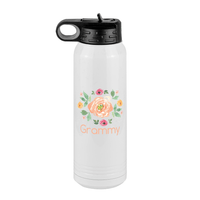 Thumbnail for Personalized Flowers Water Bottle (30 oz) - Grammy - Front View