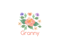 Thumbnail for Personalized Flowers Water Bottle (30 oz) - Granny - Graphic View