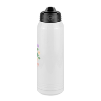 Thumbnail for Personalized Flowers Water Bottle (30 oz) - Granny - Right View