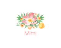 Thumbnail for Personalized Flowers Water Bottle (30 oz) - Mimi - Graphic View