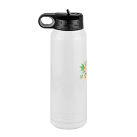 Thumbnail for Personalized Flowers Water Bottle (30 oz) - Mimi - Left View