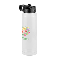 Thumbnail for Personalized Flowers Water Bottle (30 oz) - Grams - Front Right View