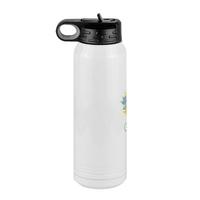 Thumbnail for Personalized Flowers Water Bottle (30 oz) - Grams - Left View