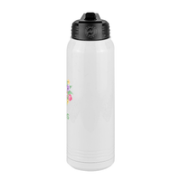 Thumbnail for Personalized Flowers Water Bottle (30 oz) - Grams - Right View