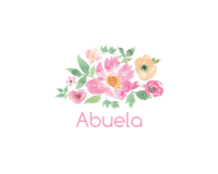 Thumbnail for Personalized Flowers Water Bottle (30 oz) - Abuela - Graphic View