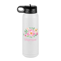 Thumbnail for Personalized Flowers Water Bottle (30 oz) - Mamaw - Front View