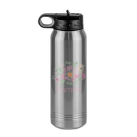 Thumbnail for Personalized Flowers Water Bottle (30 oz) - Mamaw - Front View