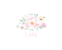 Thumbnail for Personalized Flowers Water Bottle (30 oz) - Lola - Graphic View