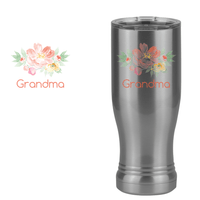 Thumbnail for Personalized Flowers Pilsner Tumbler (14 oz) - Grandma - Design View