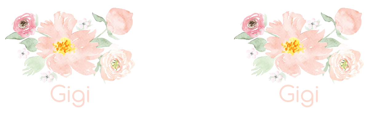 Personalized Flowers Pilsner Tumbler (14 oz) - Gigi - Graphic View