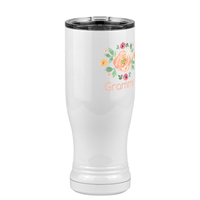Thumbnail for Personalized Flowers Pilsner Tumbler (14 oz) - Grammy - Front Right View
