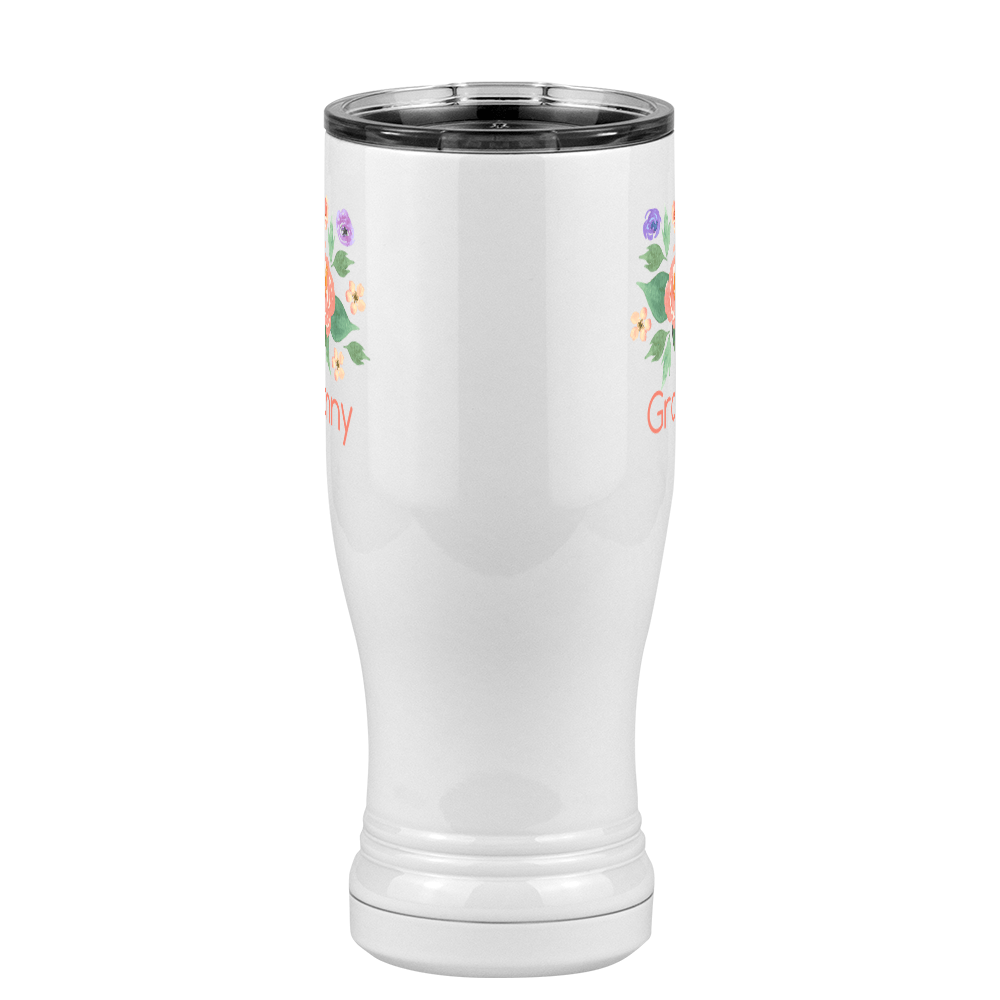 Personalized Flowers Pilsner Tumbler (14 oz) - Granny - Front View