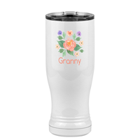 Thumbnail for Personalized Flowers Pilsner Tumbler (14 oz) - Granny - Right View