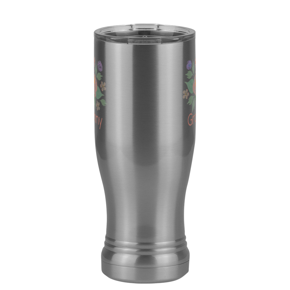 Personalized Flowers Pilsner Tumbler (14 oz) - Granny - Front View