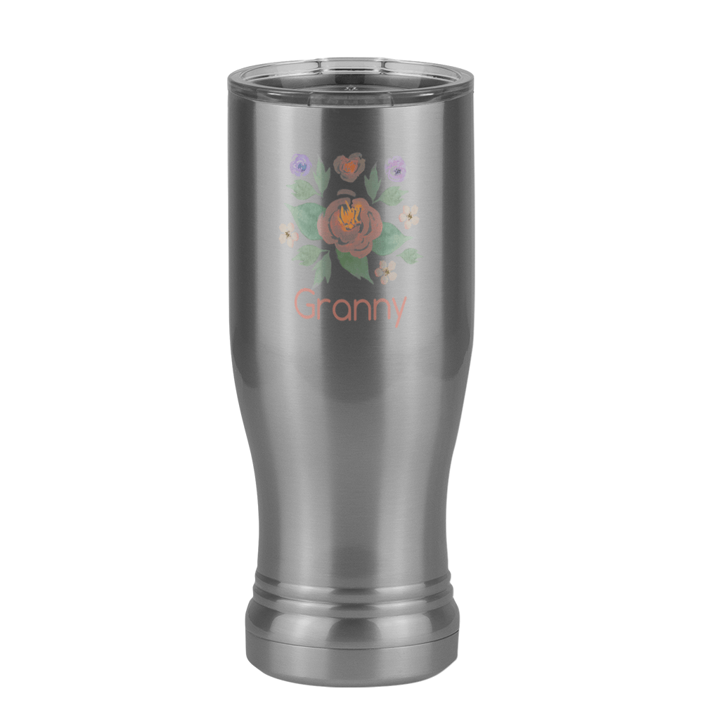 Personalized Flowers Pilsner Tumbler (14 oz) - Granny - Right View