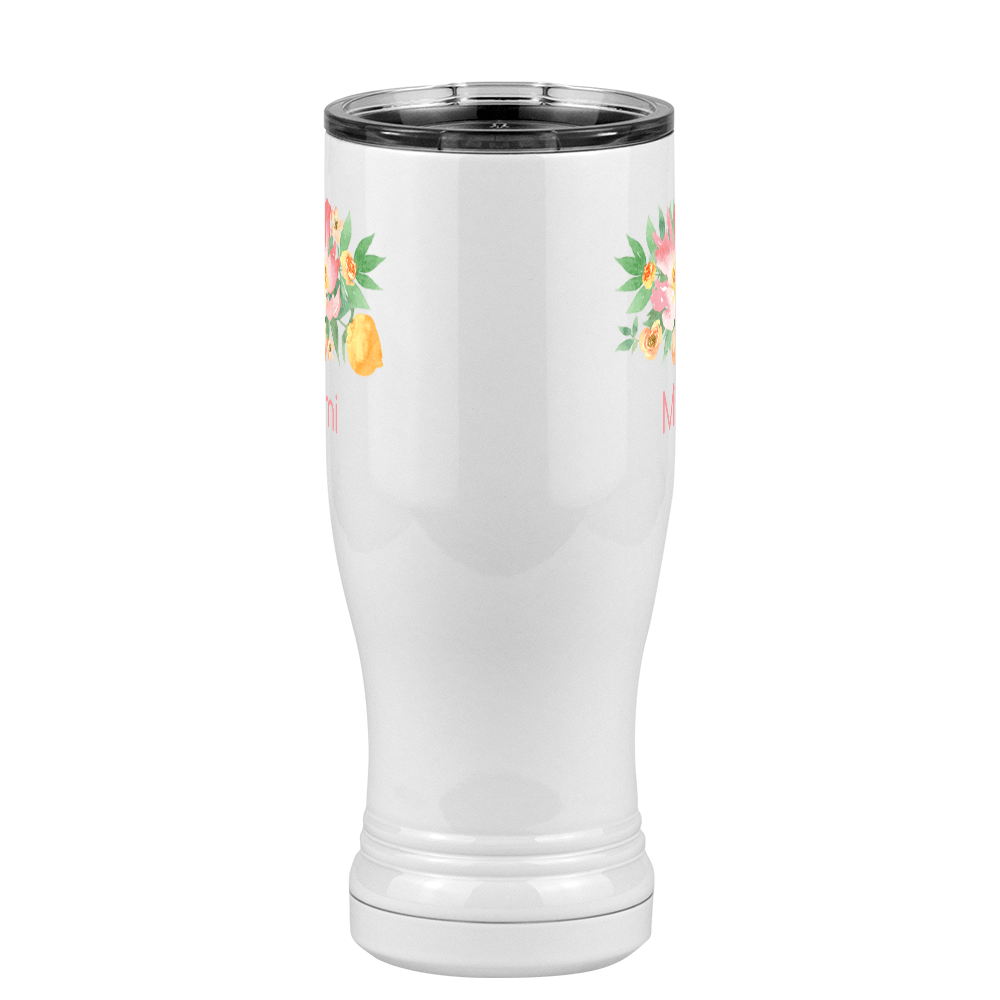 Personalized Flowers Pilsner Tumbler (14 oz) - Mimi - Front View