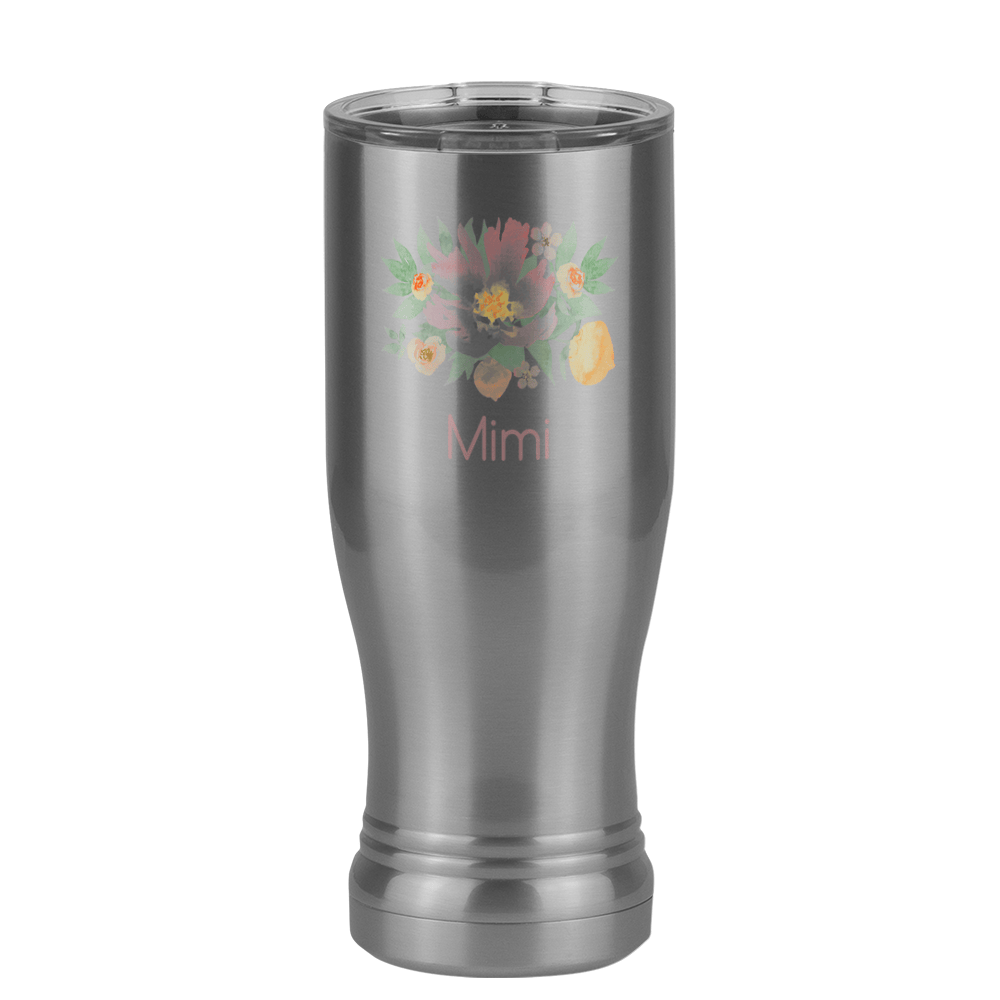 Personalized Flowers Pilsner Tumbler (14 oz) - Mimi - Right View