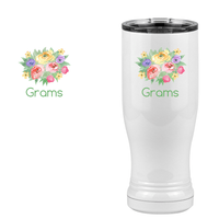 Thumbnail for Personalized Flowers Pilsner Tumbler (14 oz) - Grams - Design View