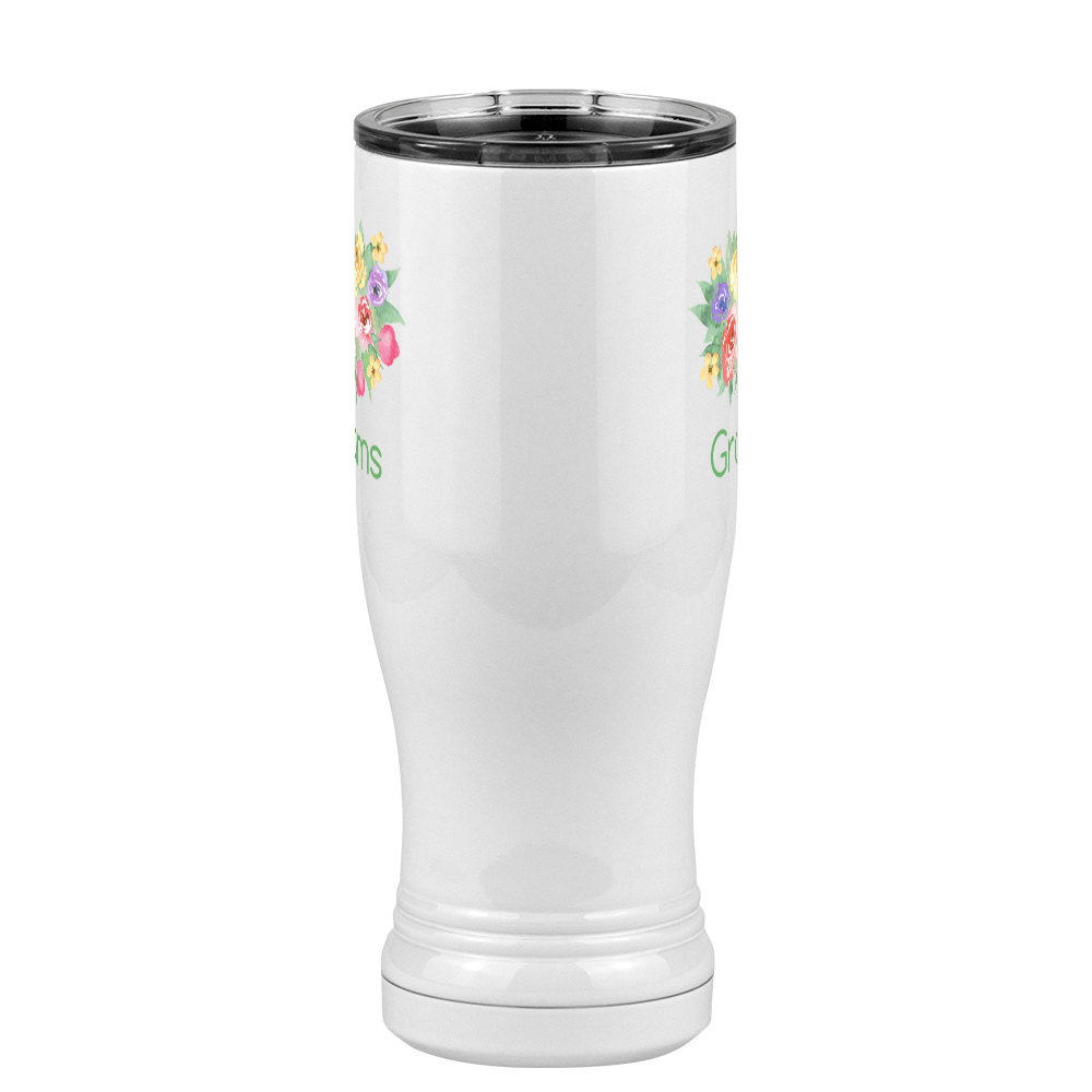 Personalized Flowers Pilsner Tumbler (14 oz) - Grams - Front View