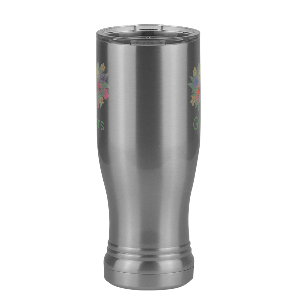 Personalized Flowers Pilsner Tumbler (14 oz) - Grams - Front View