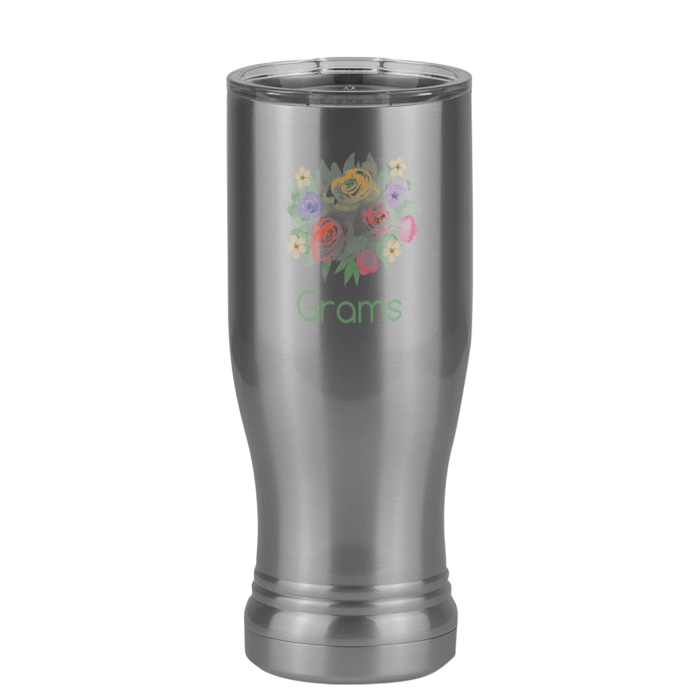 Personalized Flowers Pilsner Tumbler (14 oz) - Grams - Right View